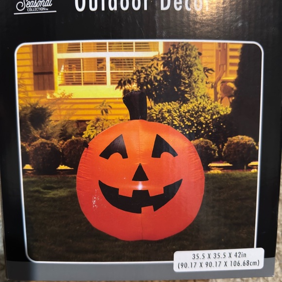 Set of 2 Halloween LED Inflatable 48” Ghost and Pumpkin...